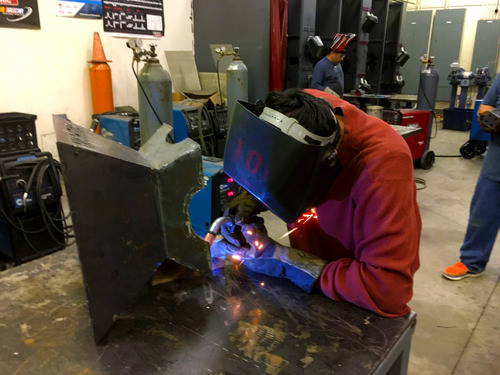 Ceres student welding